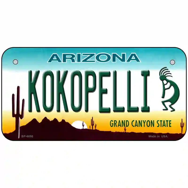 Arizona Kokopelli Novelty Metal License Plate 6" x 3" (BP)