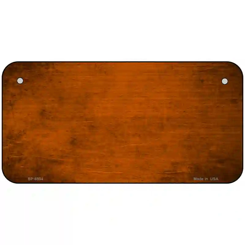 Orange Oil Rubbed Solid Metal Novelty License Plate 6" x 3" (BP)