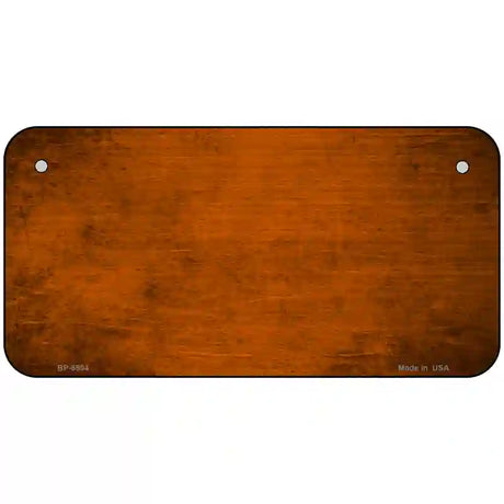 Orange Oil Rubbed Solid Metal Novelty License Plate 6" x 3" (BP)