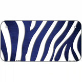 Blue White Zebra Oil Rubbed Metal Novelty License Plate 6" x 3" (BP)