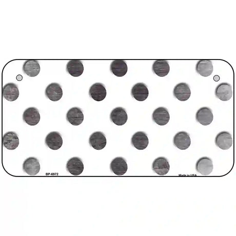 Black White Dots Oil Rubbed Metal Novelty License Plate 6" x 3" (BP)