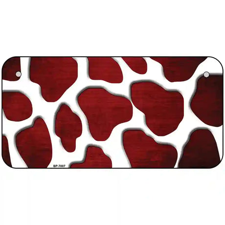 Red White Giraffe Oil Rubbed Metal Novelty License Plate 6" x 3" (BP)