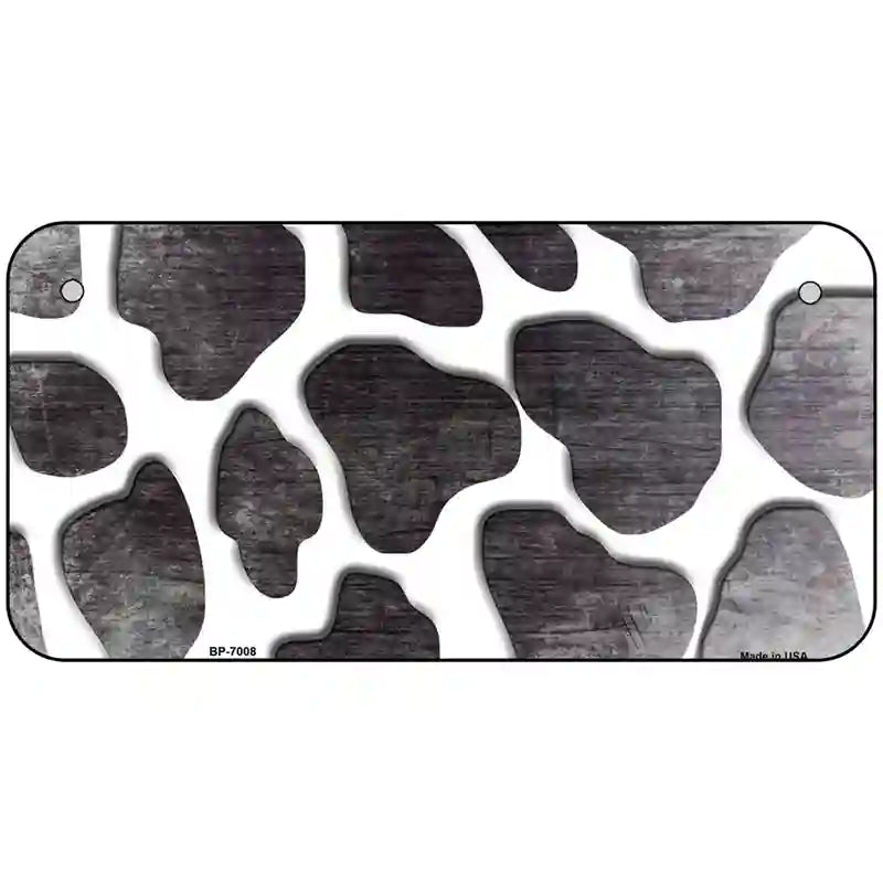 Black White Giraffe Oil Rubbed Metal Novelty License Plate 6" x 3" (BP)