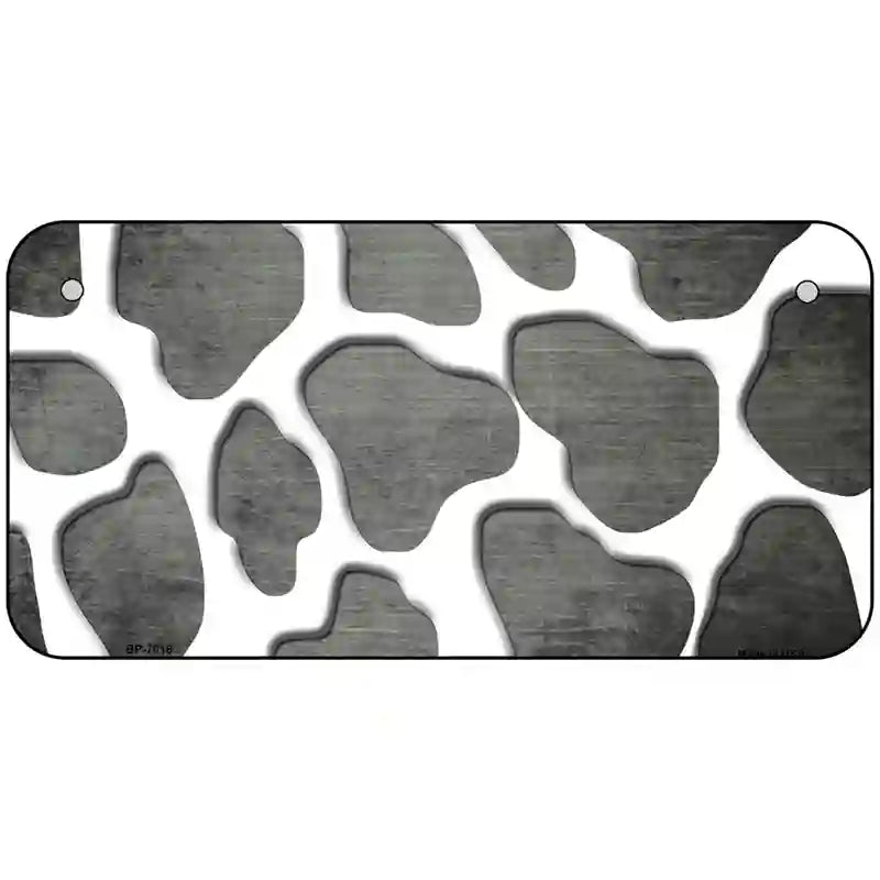 Gray White Giraffe Oil Rubbed Metal Novelty License Plate 6" x 3" (BP)