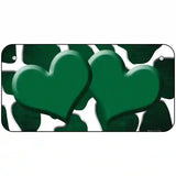 Green White Hearts Giraffe Oil Rubbed Metal Novelty License Plate 6" x 3" (BP)