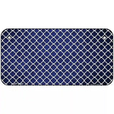 Blue White Quatrefoil Oil Rubbed Metal Novelty License Plate 6" x 3" (BP)