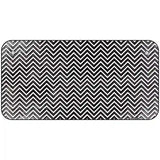 Black White Small Chevron Oil Rubbed Metal Novelty License Plate 6" x 3" (BP)