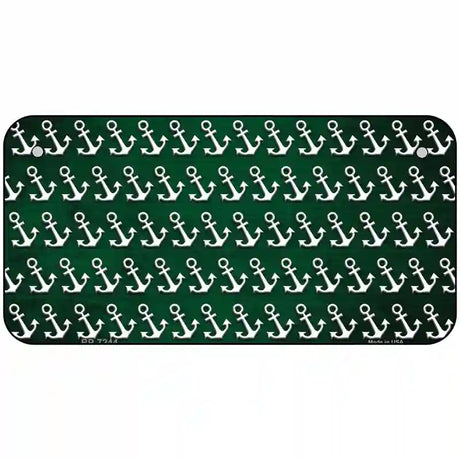 Green White Anchor Oil Rubbed Metal Novelty License Plate 6" x 3" (BP)