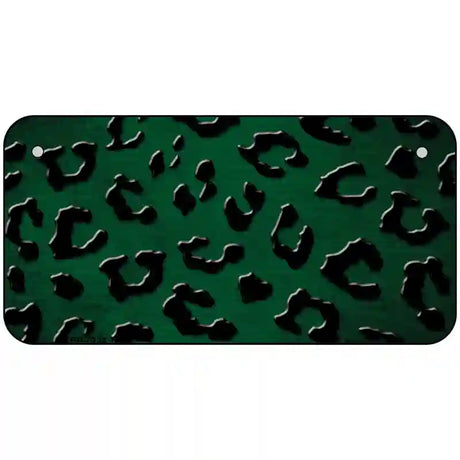 Green Black Cheetah Oil Rubbed Metal Novelty License Plate 6" x 3" (BP)