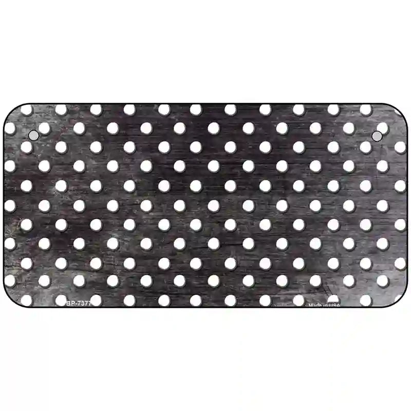 Black White Small Dots Oil Rubbed Metal Novelty License Plate 6" x 3" (BP)