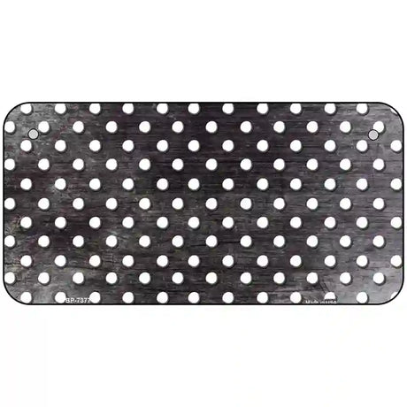 Black White Small Dots Oil Rubbed Metal Novelty License Plate 6" x 3" (BP)