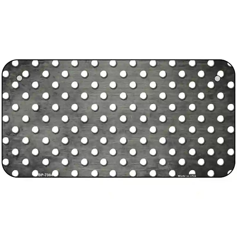 Gray White Small Dots Oil Rubbed Metal Novelty License Plate 6" x 3" (BP)