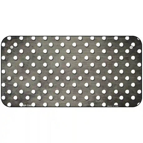 Tan White Small Dots Oil Rubbed Metal Novelty License Plate 6" x 3" (BP)