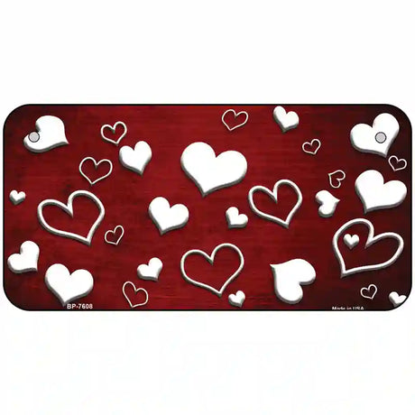 Red White Love Oil Rubbed Metal Novelty License Plate 6" x 3" (BP)