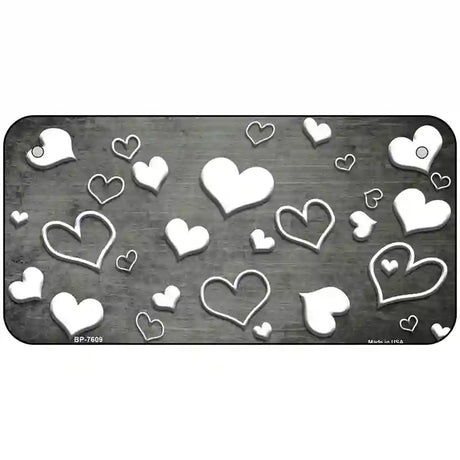 Gray White Love Oil Rubbed Metal Novelty License Plate 6" x 3" (BP)