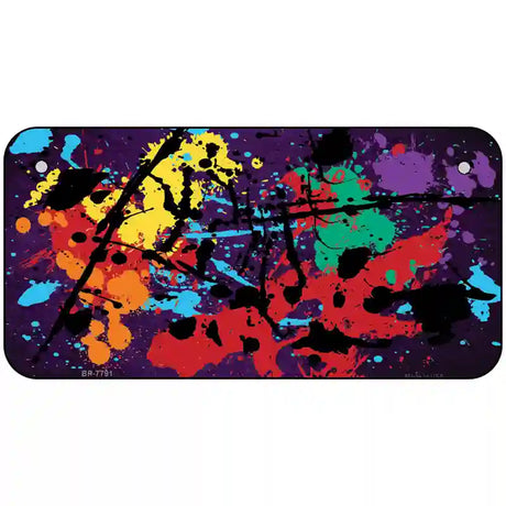 Purple Splatter Oil Rubbed Metal Novelty License Plate 6" x 3" (BP)