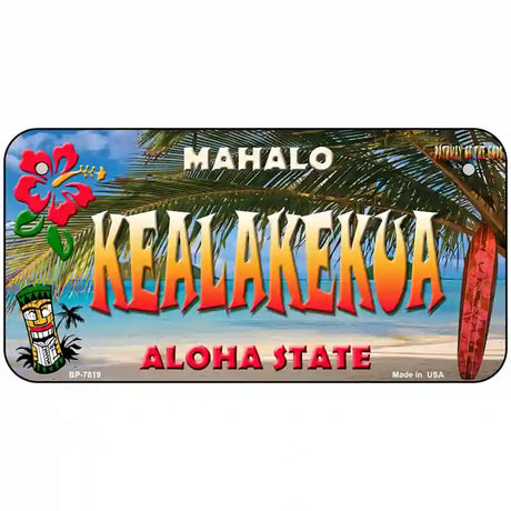 Kealakekua Hawaii State Novelty Metal License Plate 6" x 3" (BP)