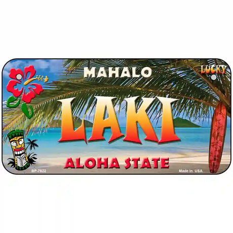 Laki Hawaii State Novelty Metal License Plate 6" x 3" (BP)