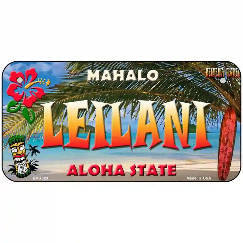 Leilani Hawaii State Novelty Metal License Plate 6" x 3" (BP)