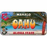 Oahu Hawaii State Novelty Metal License Plate 6" x 3" (BP)