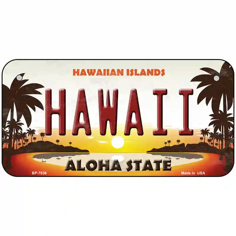 Hawaii Hawaiian Islands Novelty Metal License Plate 6" x 3" (BP)