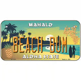 Beach Bum Hawaii Pineapple Novelty Metal License Plate 6" x 3" (BP)