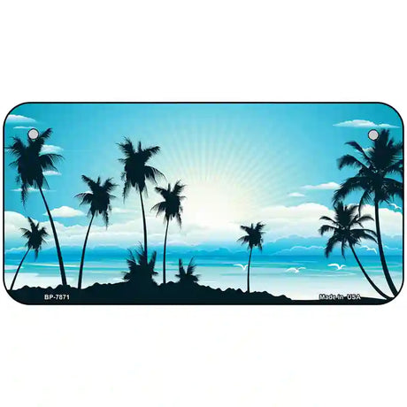 Sunset Blue Metal Novelty License Plate 6" x 3" (BP)