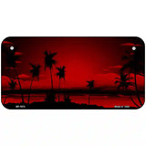 Sunset Red Metal Novelty License Plate 6" x 3" (BP)