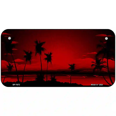 Sunset Red Metal Novelty License Plate 6" x 3" (BP)