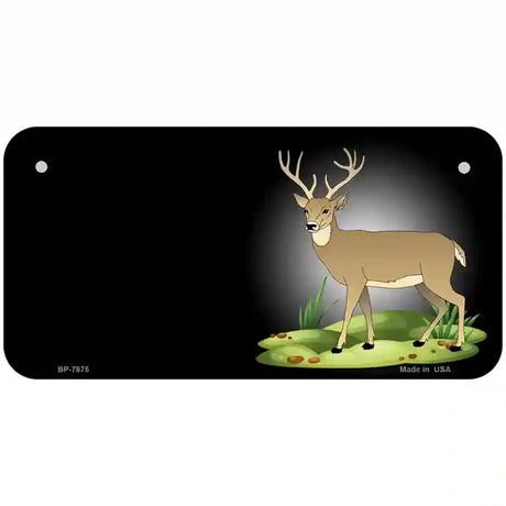 Deer Offset Metal Novelty License Plate 6" x 3" (BP)