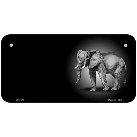 Elephants Offset Metal Novelty License Plate 6" x 3" (BP)