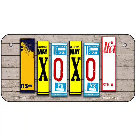 XOXO License Plate Art Novelty Metal License Plate 6" x 3" (BP)