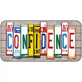 Confidence Wood License Plate Art Novelty Metal License Plate 6" x 3" (BP)