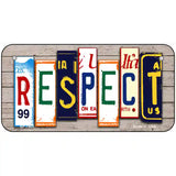 Respect Wood License Plate Art Novelty Metal License Plate