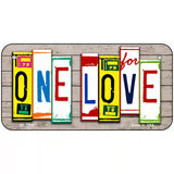 One Love Wood License Plate Art Novelty Metal License Plate