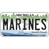 Marines Michigan Novelty Metal License Plate 6" x 3" (BP)