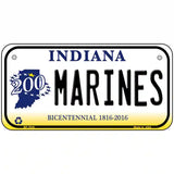 Indiana Marines Novelty Metal License Plate 6" x 3" (BP)