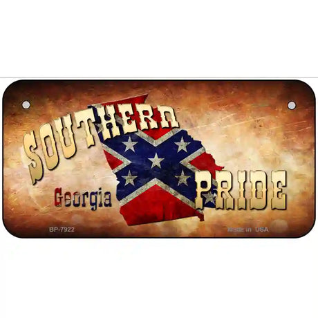 Southern Pride Georgia Novelty Metal License Plate