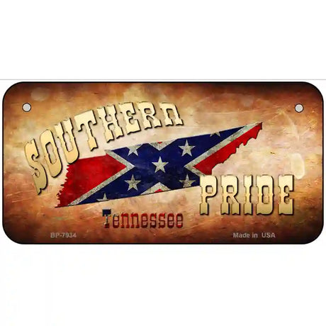 Southern Pride Tennessee Novelty Metal License Plate 6" x 3" (BP)