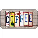 Coffee Wood License Plate Art Novelty Metal License Plate 6" x 3" (BP)