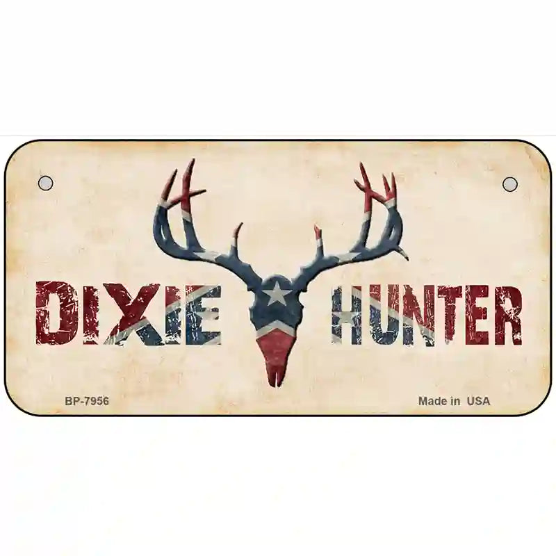 Dixie Hunter Novelty Metal License Plate 6" x 3" (BP)