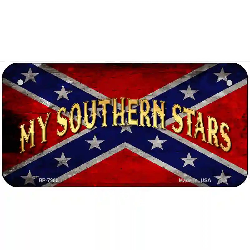 My Southern Stars Novelty Metal License Plate 6" x 3" (BP)