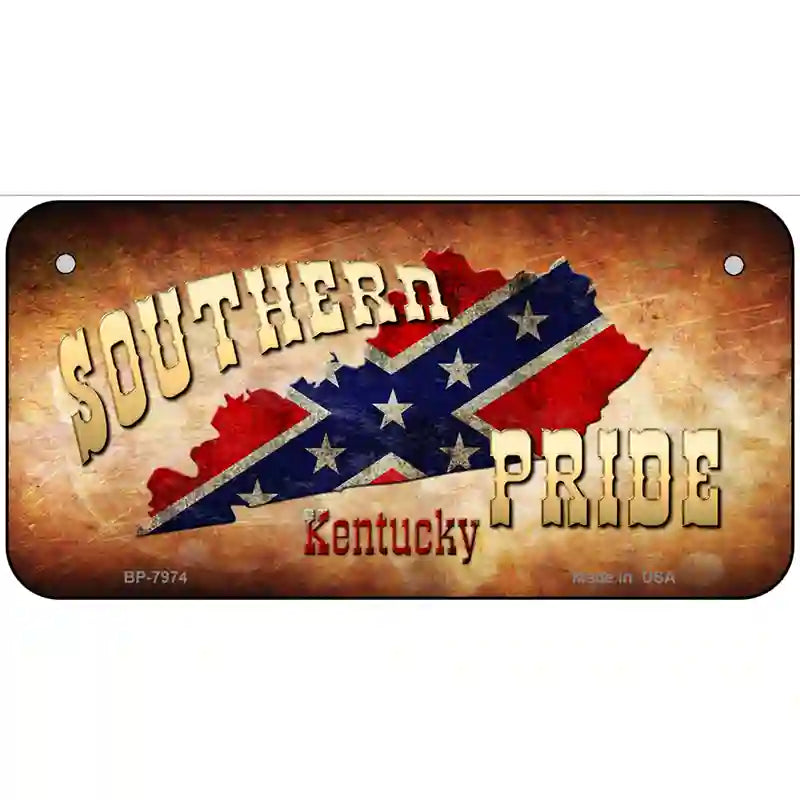 Southern Pride Kentucky Novelty Metal License Plate 6" x 3" (BP)