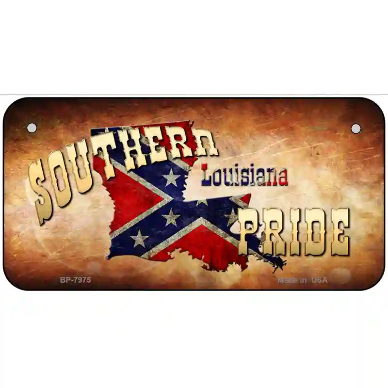 Southern Pride Louisiana Novelty Metal License Plate 6" x 3" (BP)