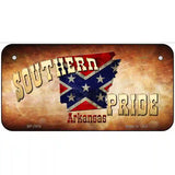 Southern Pride Arkansas Novelty Metal License Plate 6" x 3" (BP)