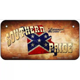 Southern Pride Missouri Novelty Metal License Plate 6" x 3" (BP)