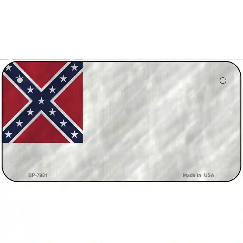 Second Confederate Flag Novelty Metal License Plate 6" x 3" (BP)