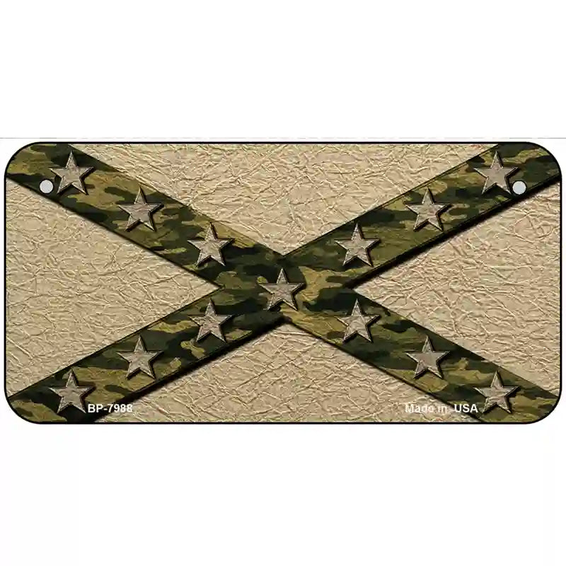 Confederate Stripes Camo Novelty Metal License Plate 6" x 3" (BP)