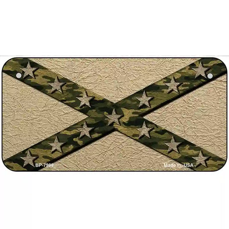 Confederate Stripes Camo Novelty Metal License Plate 6" x 3" (BP)