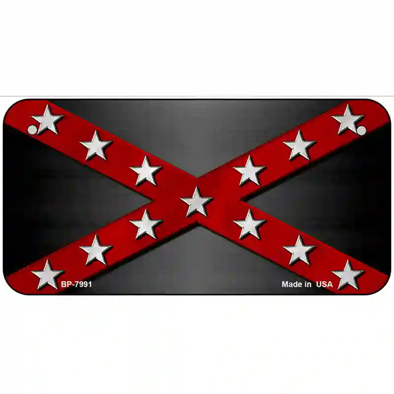 Confederate Stripes Red Novelty Metal License Plate 6" x 3" (BP)